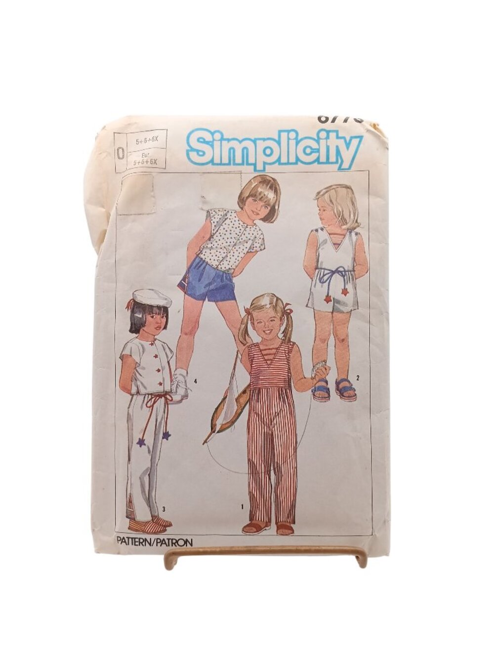 Simplicity 6773 Vintage 1974 Girls Sewing Pattern For Jumpsuit Shorts Pants